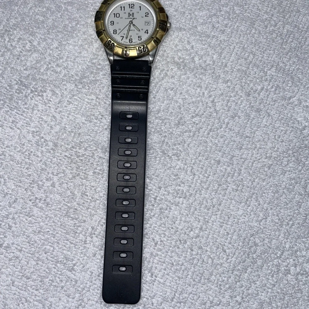 Vintage Calvin Hill  Watch Mens Gold Silver Two Tone #c3